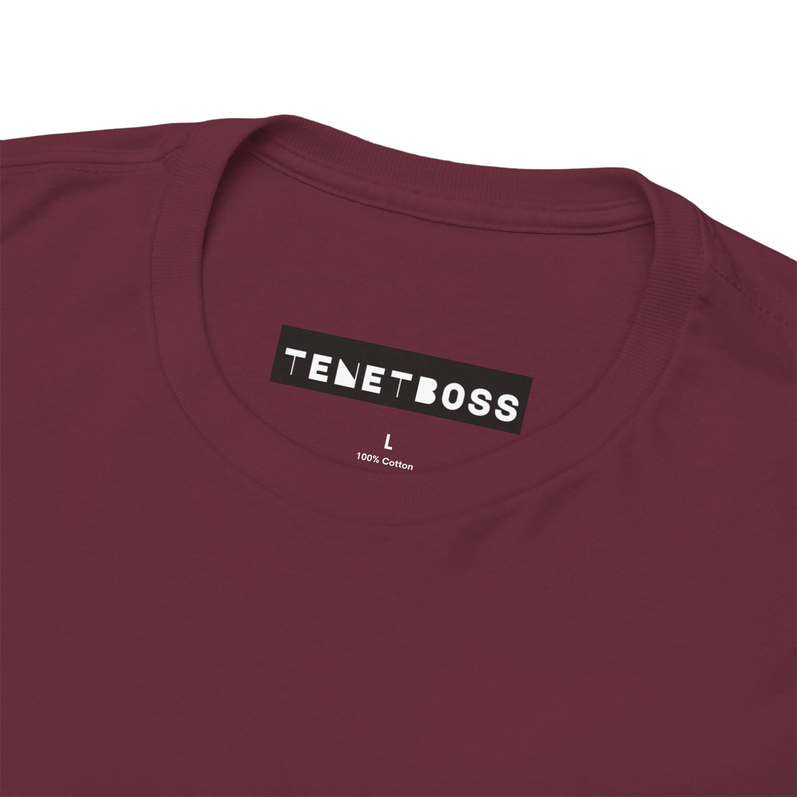 Maroon color Unisex Cotton Tee - Image 6