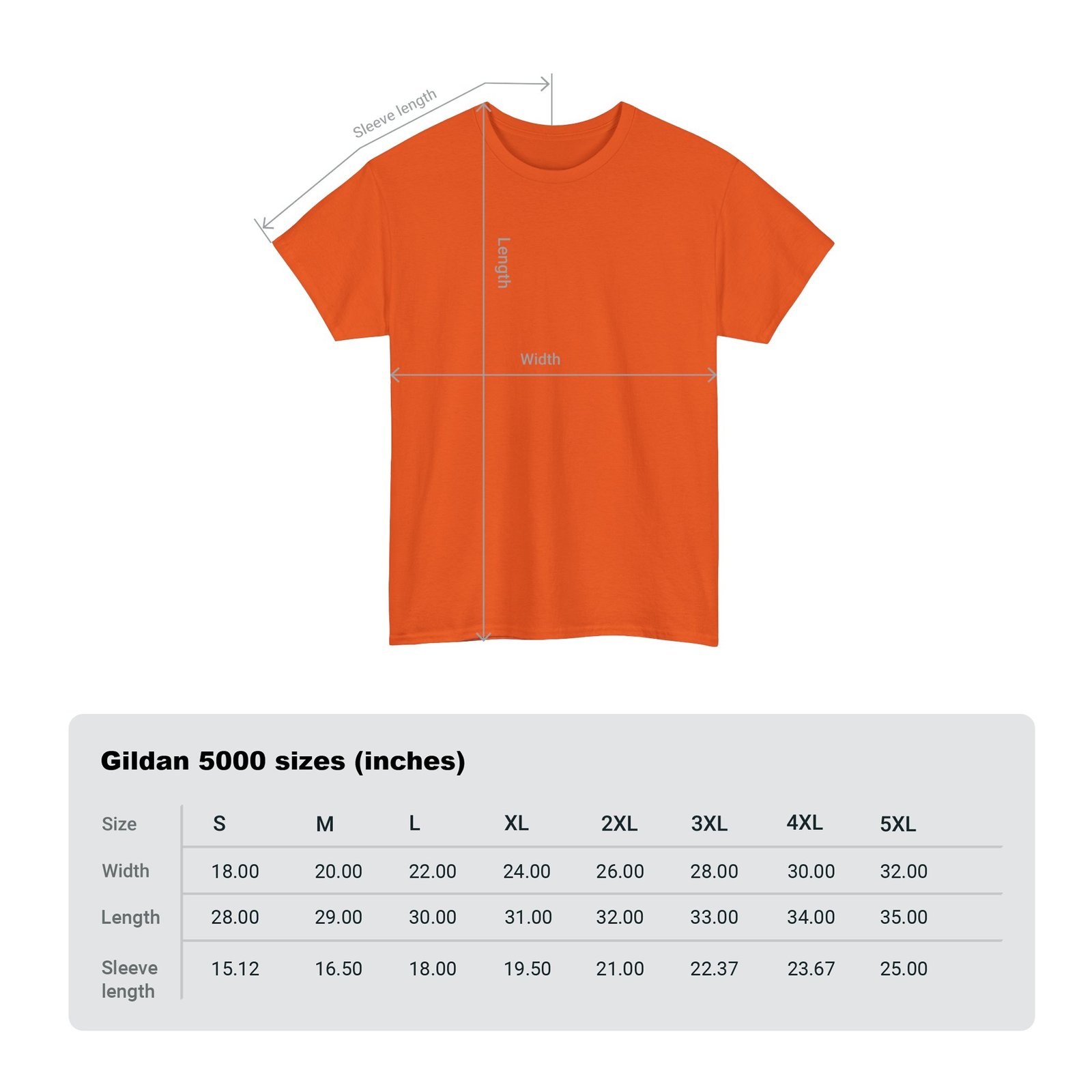 Orange color Unisex Heavy Cotton Tee - Image 10