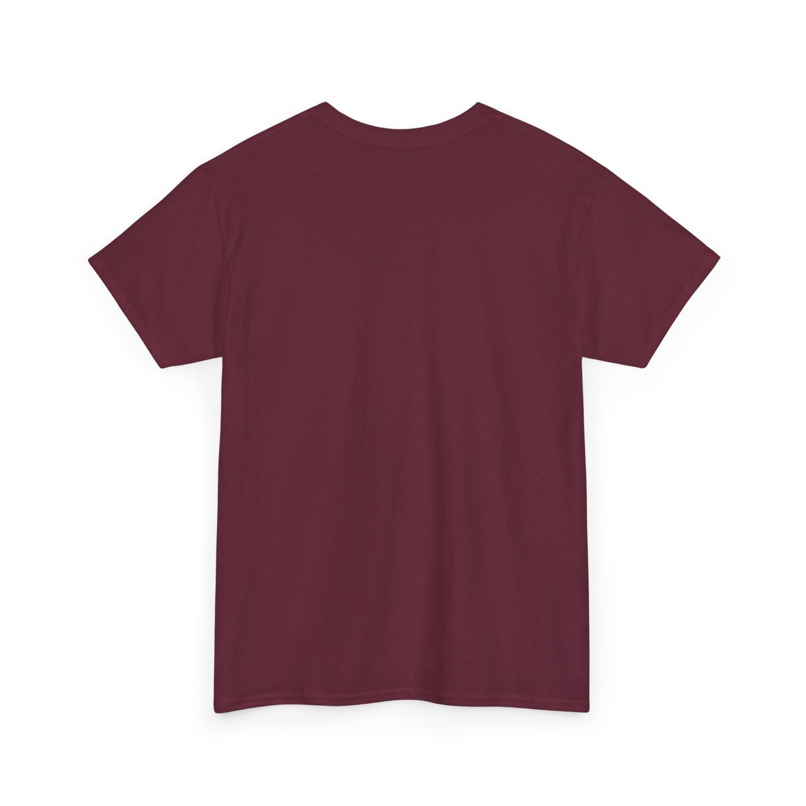 Maroon color Unisex Cotton Tee - Image 3