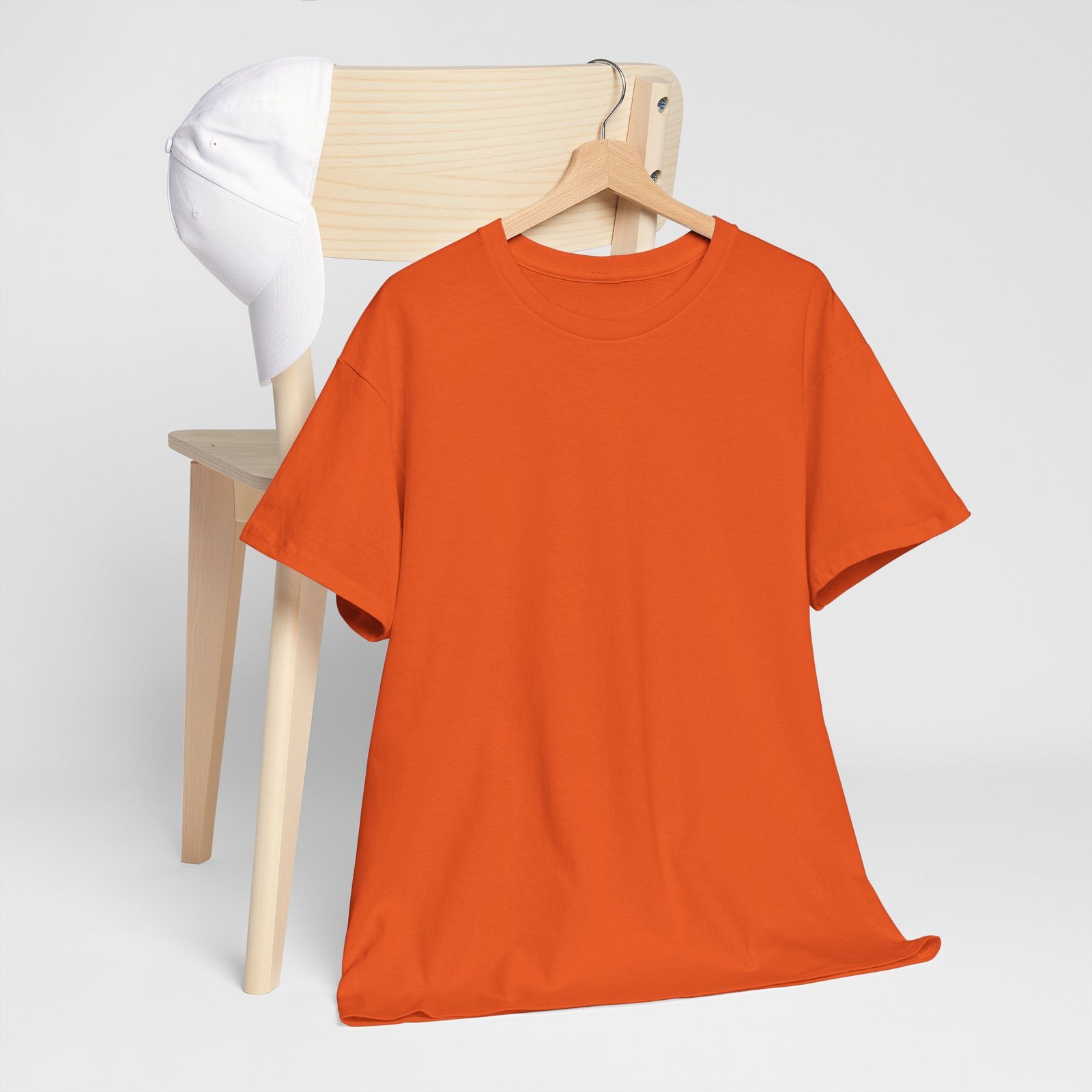 Orange color Unisex Heavy Cotton Tee - Image 5