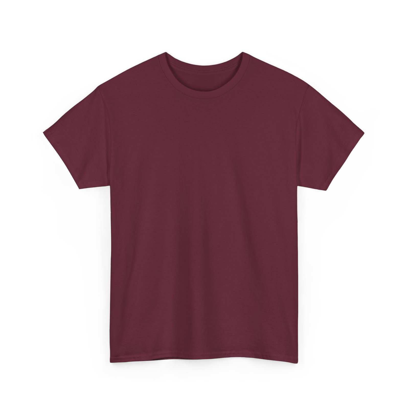 Maroon color Unisex Cotton Tee - Image 2