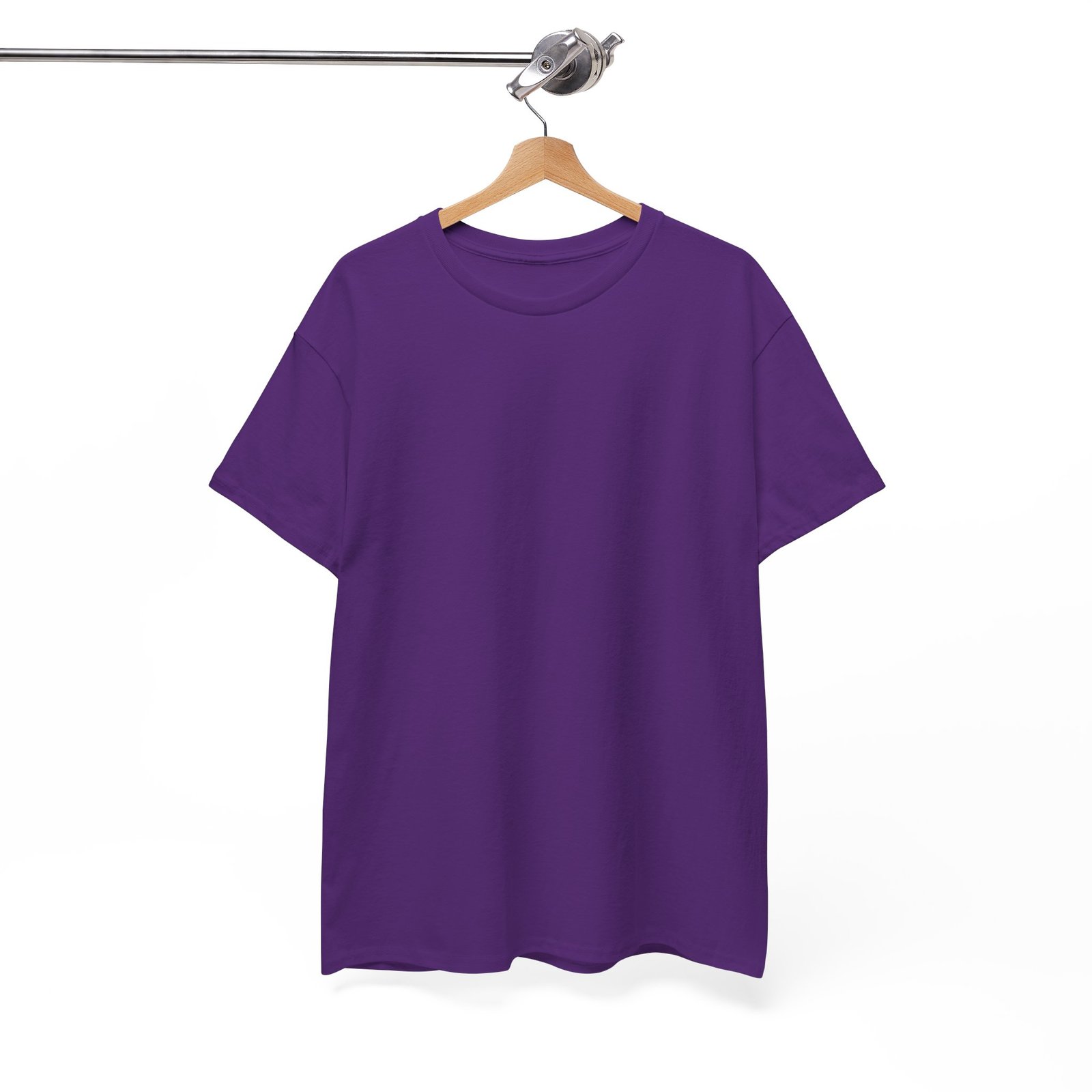 Purple color Unisex Heavy Cotton Tee - Image 4