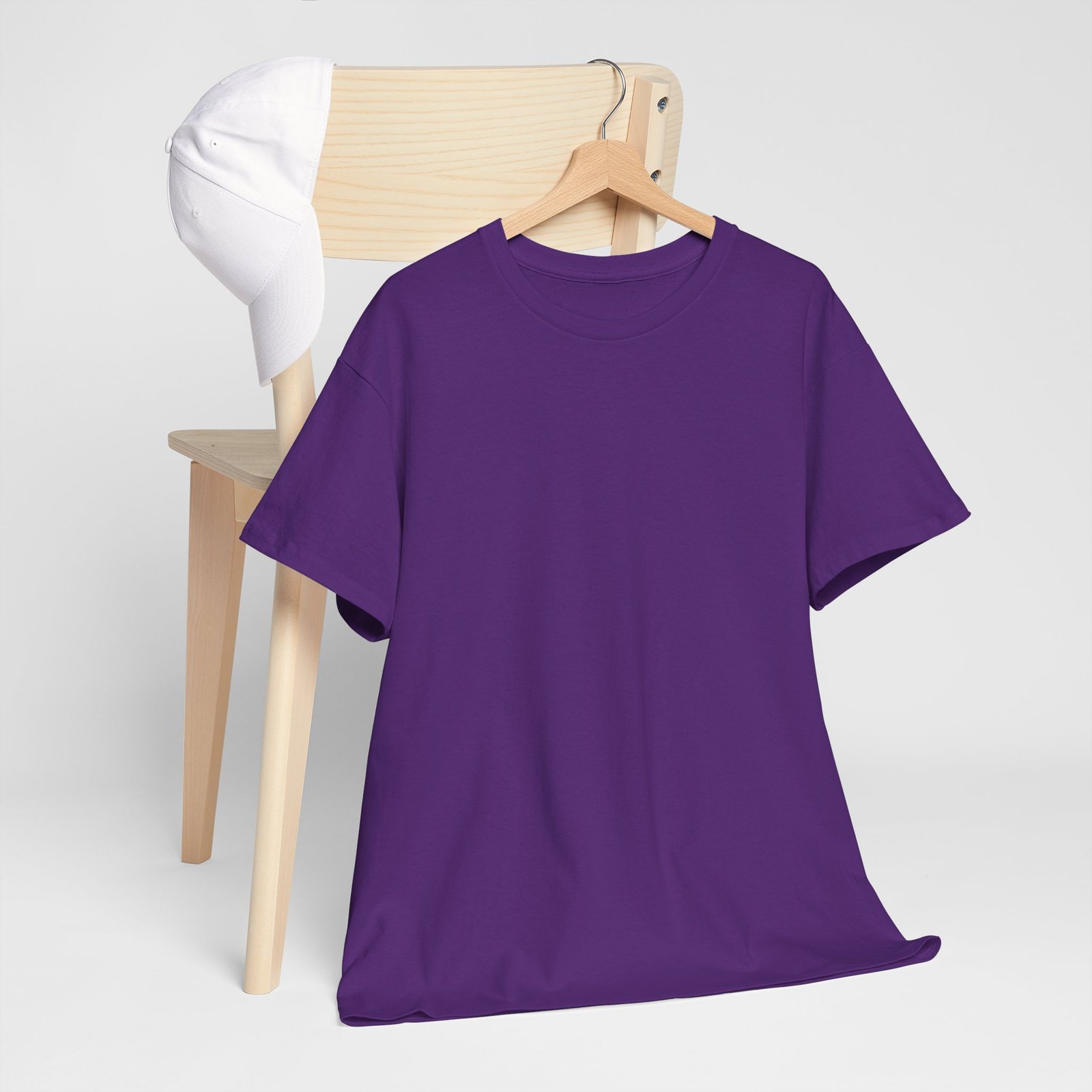 Purple color Unisex Heavy Cotton Tee - Image 5