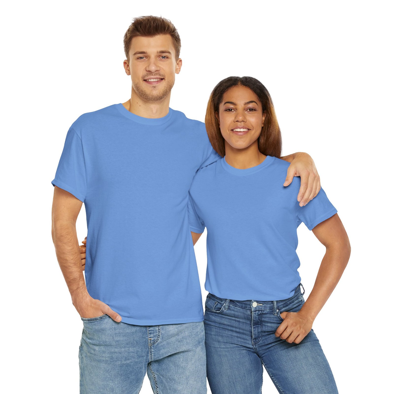 Carlina blue color Unisex Heavy Cotton Tee - Image 9