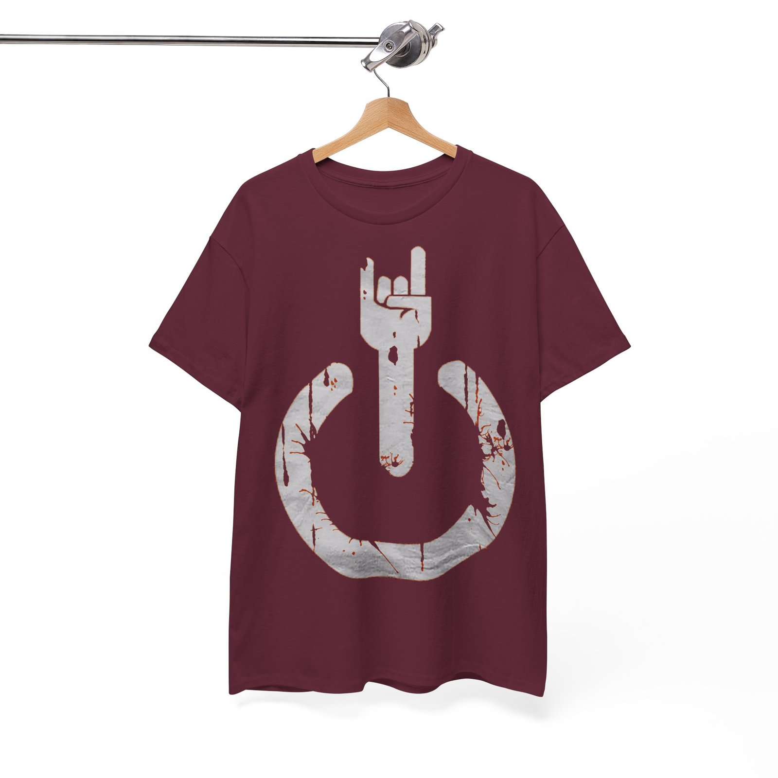 Rock On Unisex Heavy Cotton Tee - Music Lover's Casual Shirt - Image 4