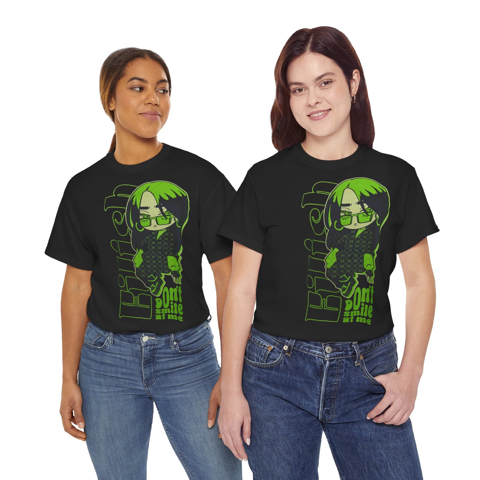 Girls Cotton Tee - Don't Smile at Me Graphic Tee - Image 11