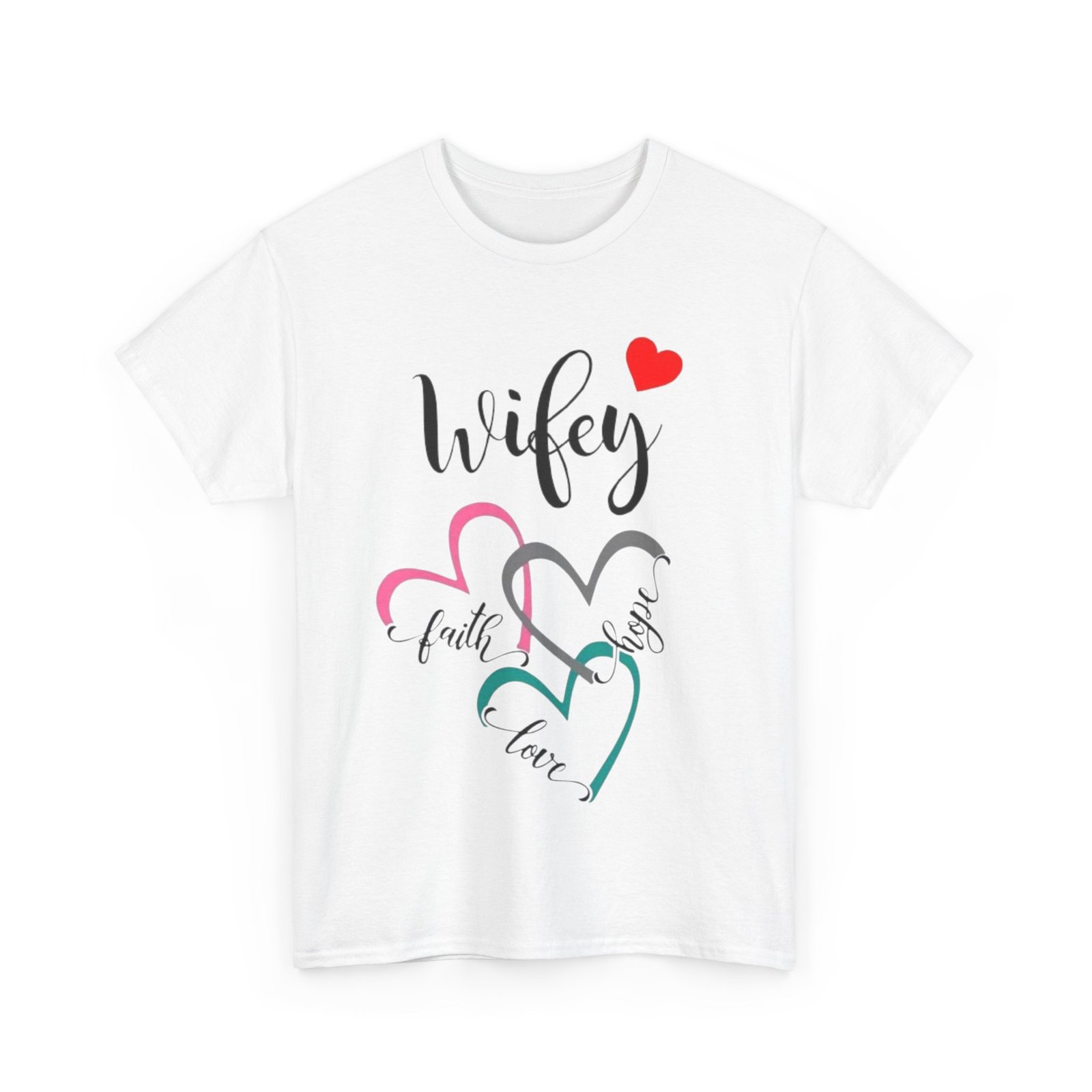 Wifey Unisex Tee - Cotton T-shirt for Newlyweds and Couples - Image 2