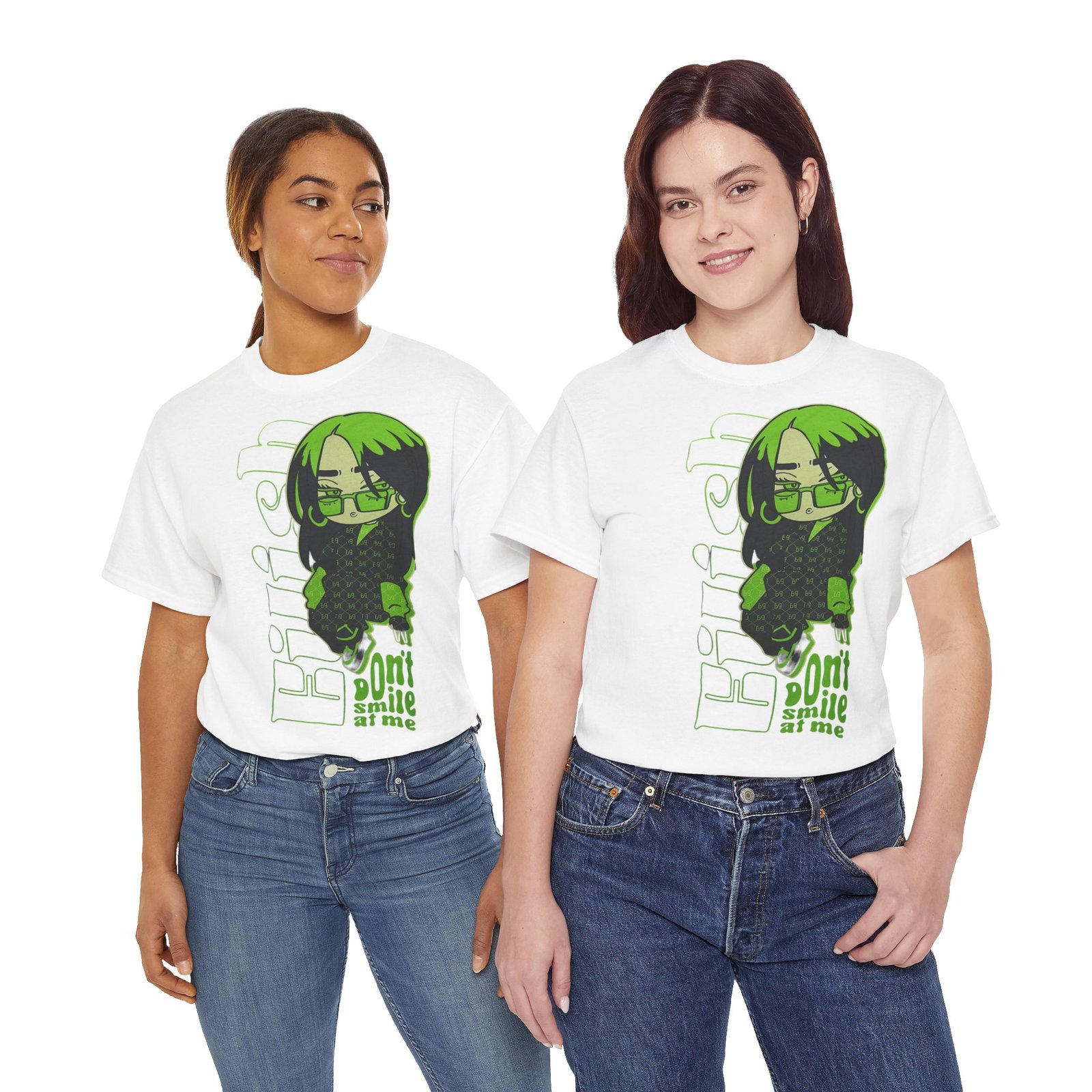 Girls Cotton Tee - Don't Smile at Me Graphic Tee - Image 22