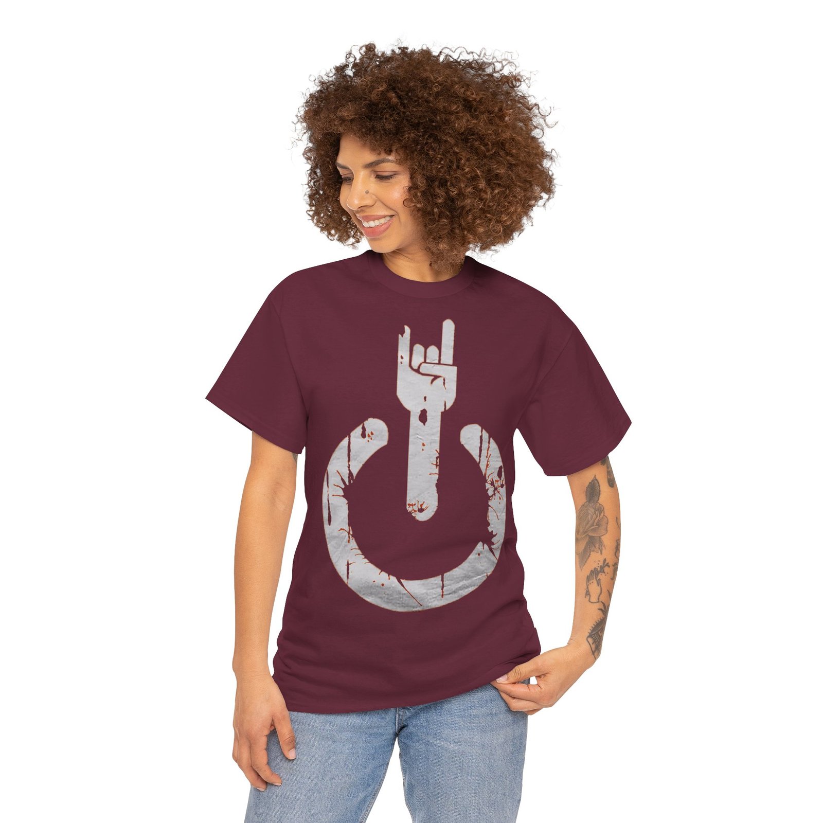 Rock On Unisex Heavy Cotton Tee - Music Lover's Casual Shirt - Image 10
