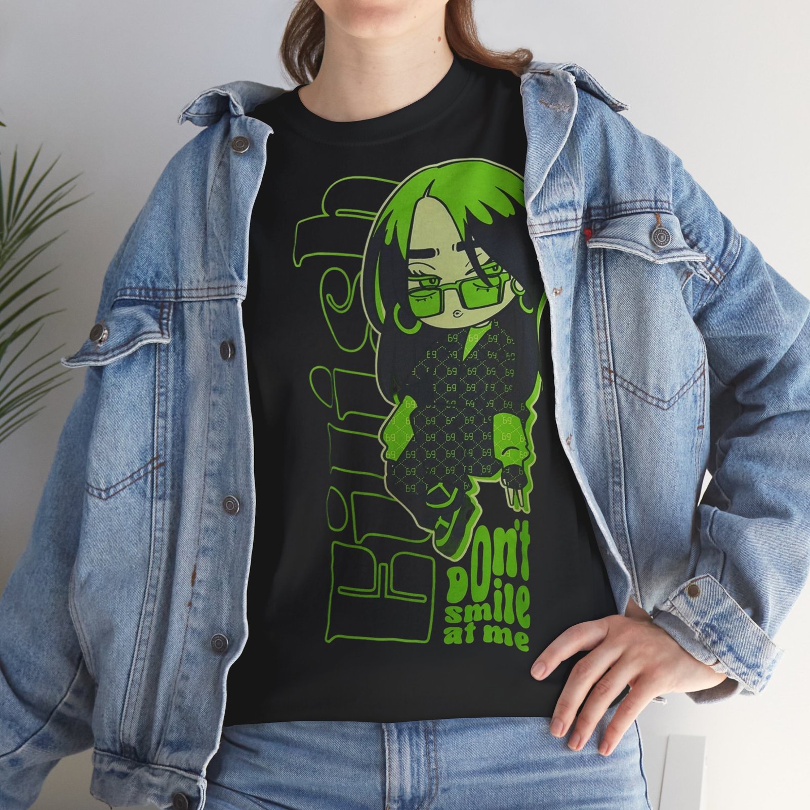 Girls Cotton Tee - Don't Smile at Me Graphic Tee